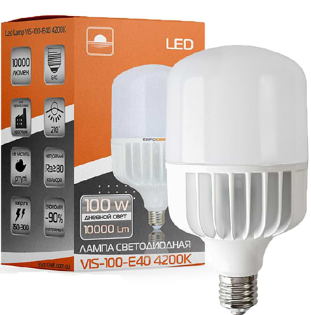 Світлодіодна лампочка Євросвітло 100Вт 4200К VIS-100-E40 (000042336)