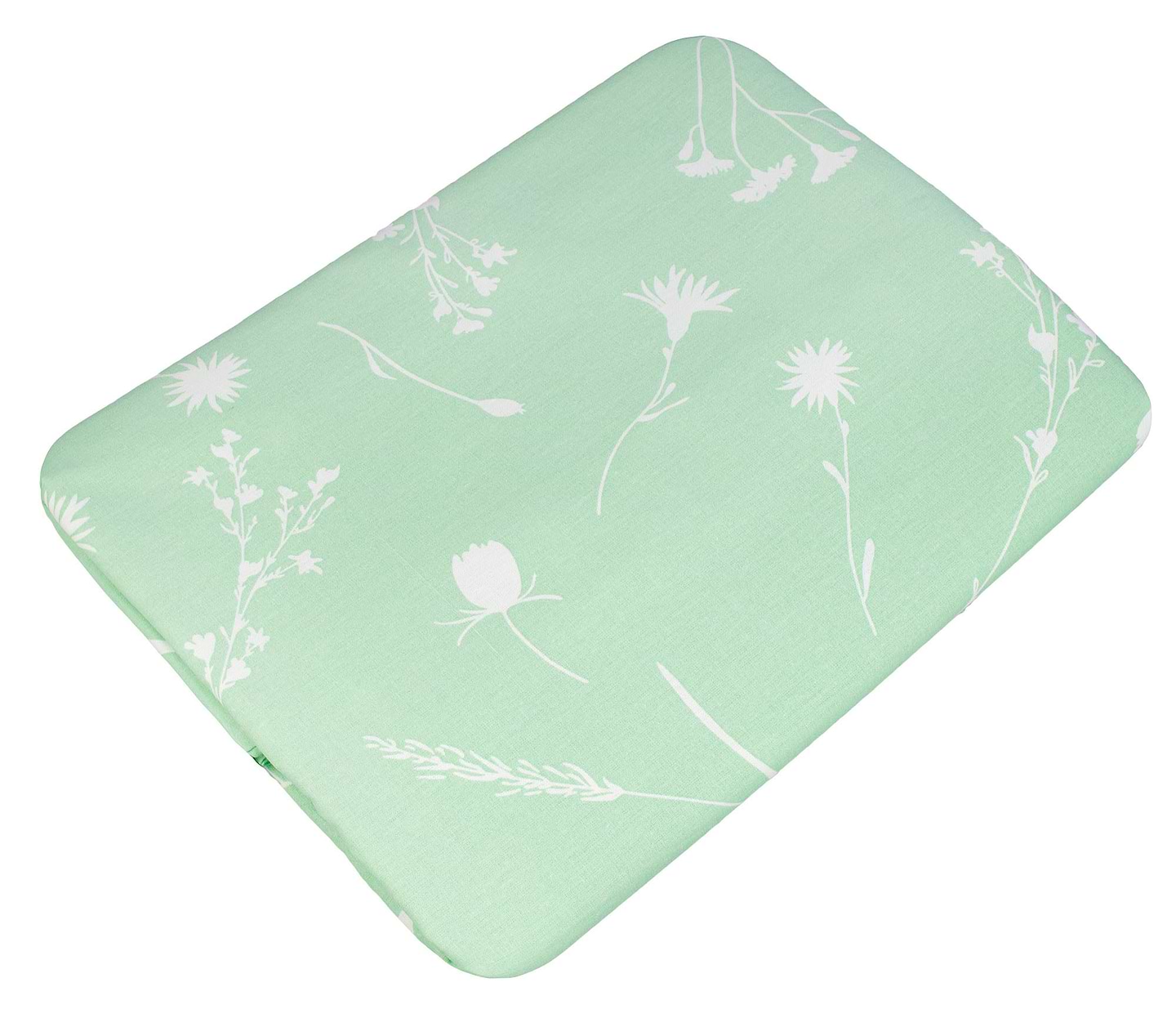 Простынь полуторная Home Line бязь 150х215 василька белые на зеленом (163013)