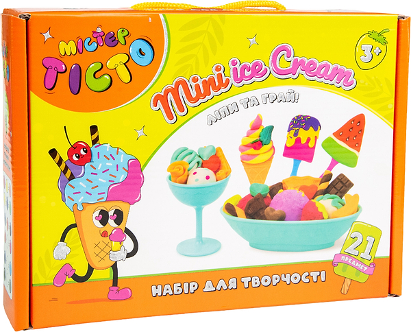 Фото - Ліплення з тіста Strateg Містер тісто Mini Cream українською мовою (41010)
