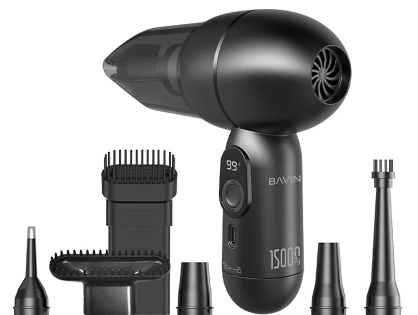Пылесос ручной для автомобиля Bavin VC-02 15000Pa 2000mAh Black (Z-VC02 BK) - Фото 1
