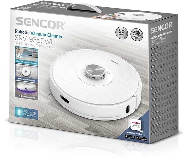Фото - Робот-пылесос моющий Sencor SRV9350WH