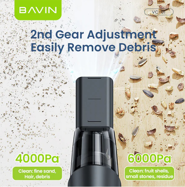 Фото - Автомобільний пилосос Bavin VC-02 15000Pa 2000mAh Black (Z-VC02 BK)