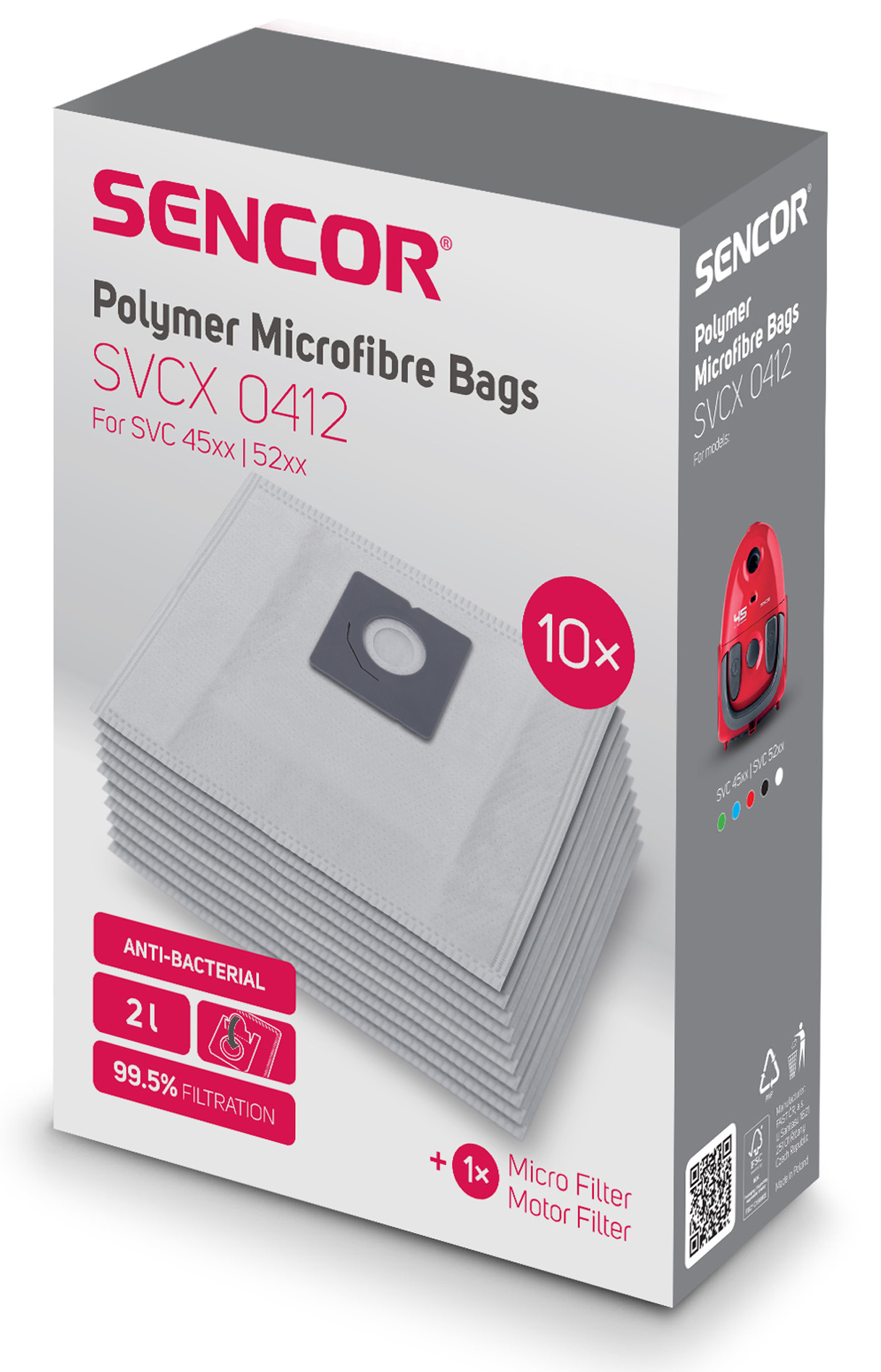 Фото - Набір мішків для пилососа Sencor для SVCX 0412 BAGS SVC 45/52 10 шт. (41021803)
