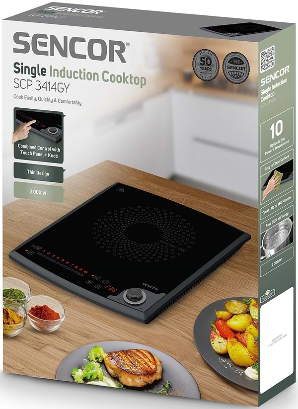 Фото - Плита електрична настільна Sencor SCP3414GY