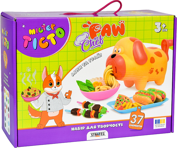 Фото - Ліплення з тіста Strateg Містер тісто Paw Chef українською мовою (41036)