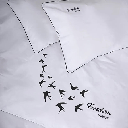 Комплект постельного белья MirSon Сатин ELIT 00-0000 Snow White "Freedom" 175х210 (2200010538878)