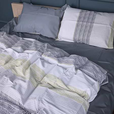 Комплект постільної білизни MirSon Сатин 22-1415 Geometric comfort 175х210 (2200011123745)