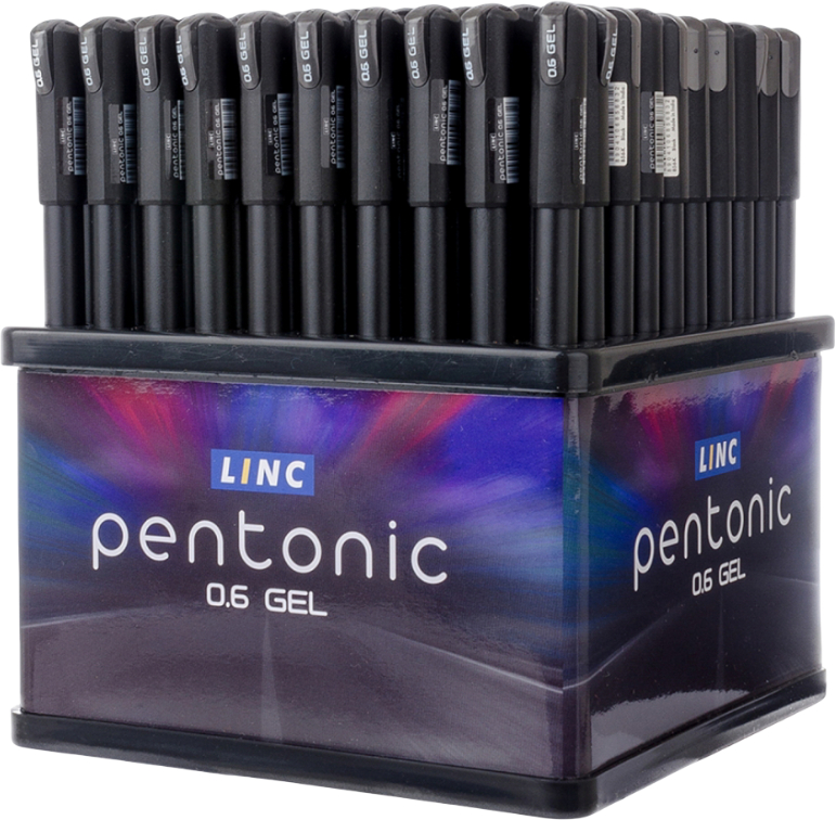 Набір ручок Linc Pentonic 100 шт. чорна 0,6 мм (8904106856351)