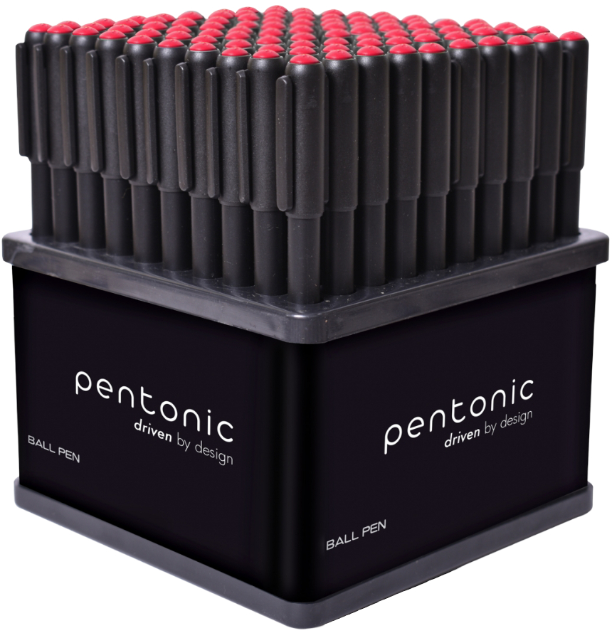 Набір ручок Linc Pentonic стенд 100 шт. червона 0,7 мм (8904106866473)