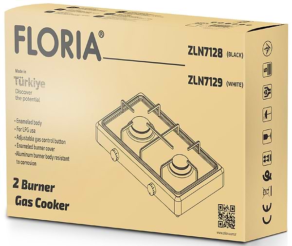 Фото - Плита газова настільна Floria ZLN7129 White