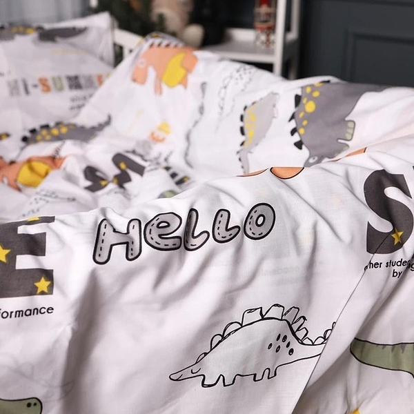 Фото - Комплект постільної білизни дитячий MirSon Kids Time 17-0698 Smoky Dinosaurs 143 x 210 см Бязь (2200010460247)