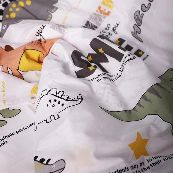 Фото - Комплект постільної білизни дитячий MirSon Kids Time 17-0698 Smoky Dinosaurs 143 x 210 см Бязь (2200010460247)