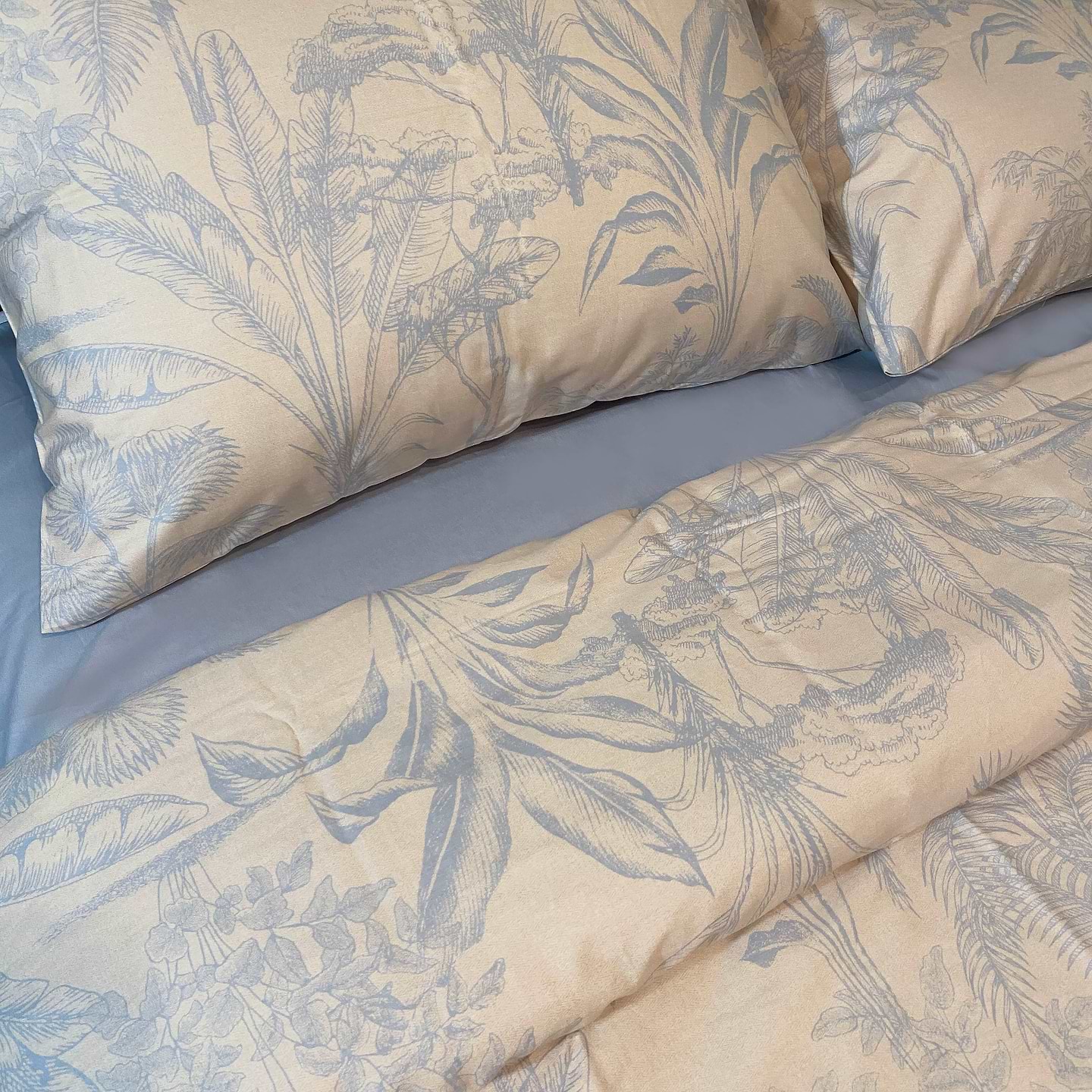 Комплект постельного белья Zastelli Небесный сад 2008/14-4206 Pearl Blue 145х210 Голубой (21868)