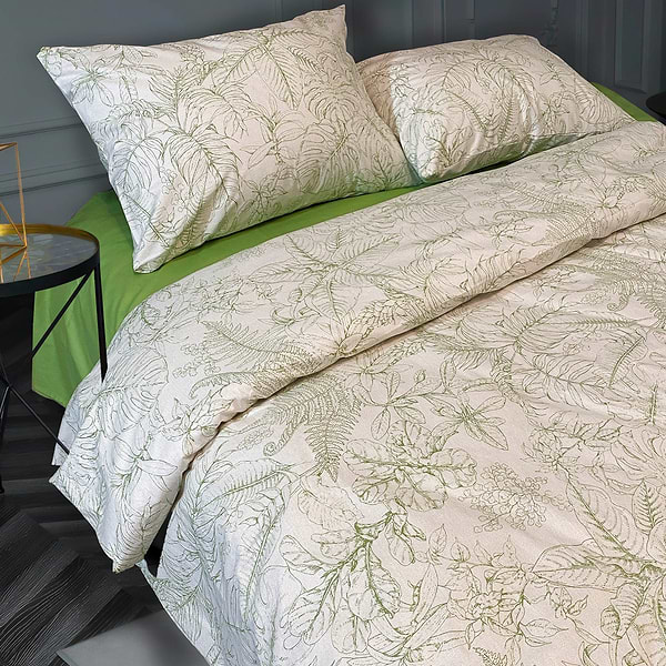 Фото - Комплект постільної білизни Zastelli Зелені обрії 2009/15-0336 Herbal Garden 145х210 Зелений (21869)