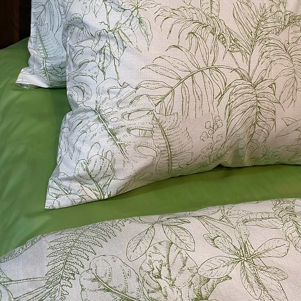 Фото - Комплект постільної білизни Zastelli Зелені обрії 2009/15-0336 Herbal Garden 145х210 Зелений (21869)