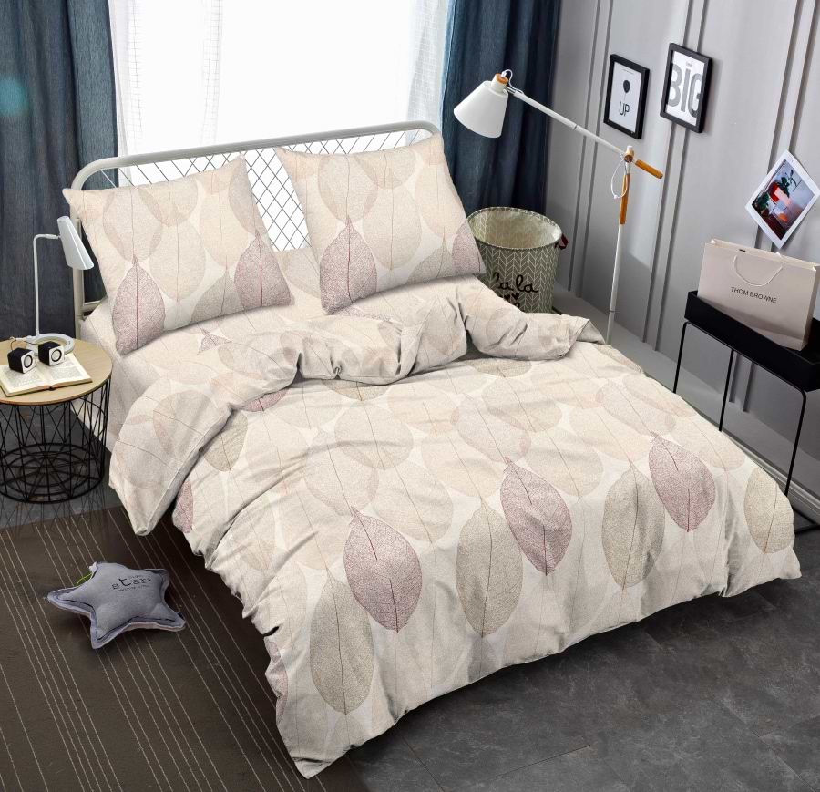 Комплект постельного белья Zastelli J1647-7 Листья жатка 2х145х210 Разноцветный (22041)