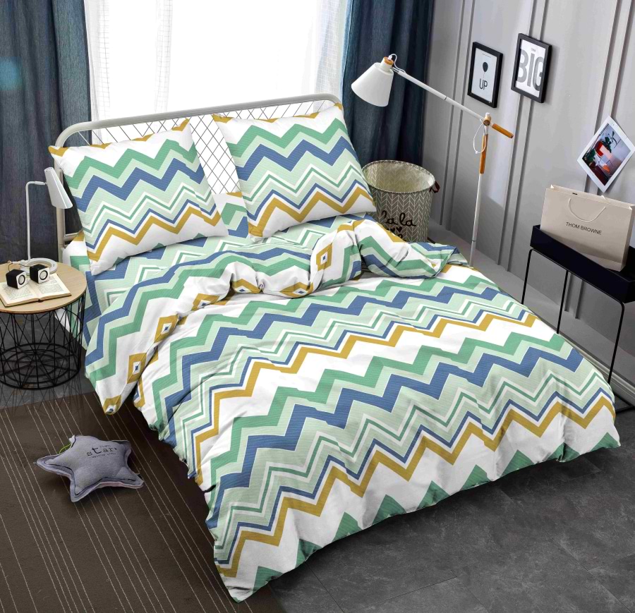 Комплект постельного белья Zastelli J1885-5 Зигзаг жатка 2х145х210 Разноцветный (22056)