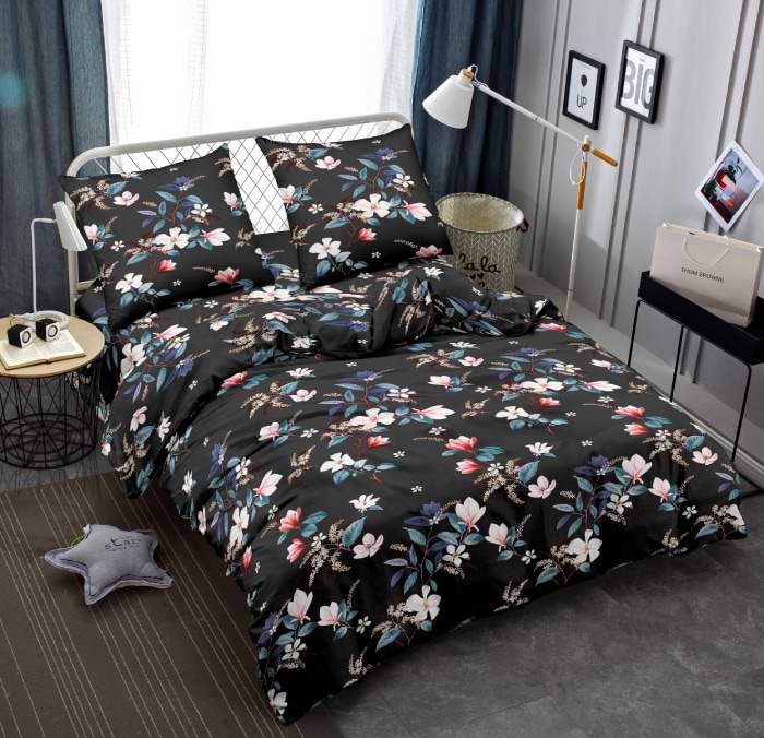 Комплект постельного белья Zastelli J2152-1 Лилии жатка 2х145х210 Разноцветный (22057)