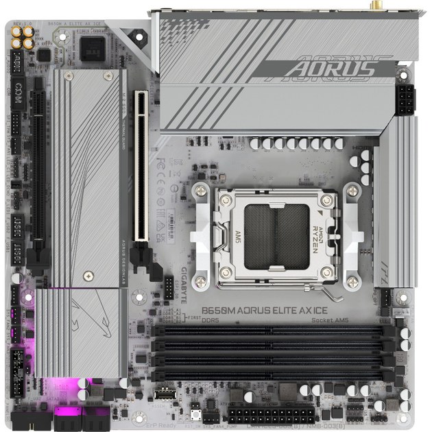 Фото - Материнская плата Gigabyte B650M A ELITE AX ICE DDR5