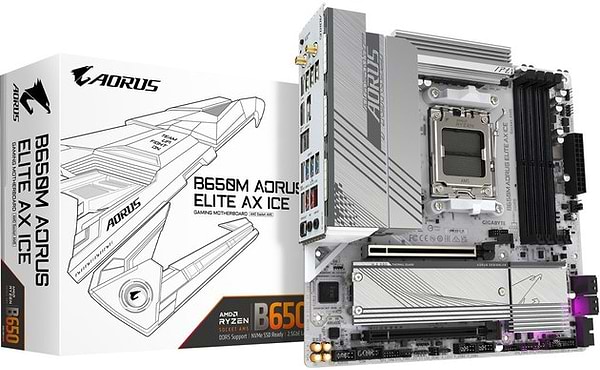 Фото - Материнская плата Gigabyte B650M A ELITE AX ICE DDR5