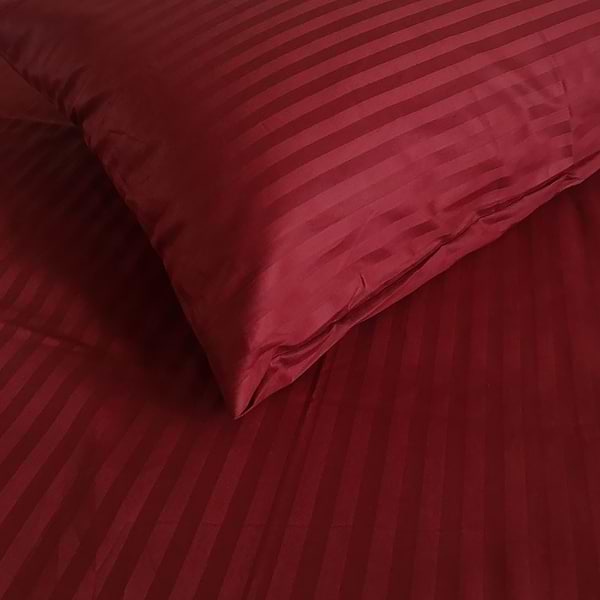 Фото - Комплект постільної білизни Zastelli 19-1655 Garnet Stripes 145х210 Гранатовий (21864)