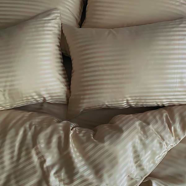 Фото - Комплект постільної білизни Zastelli 15-1214 Beige Stripes 145х210 Бежевий (21865)