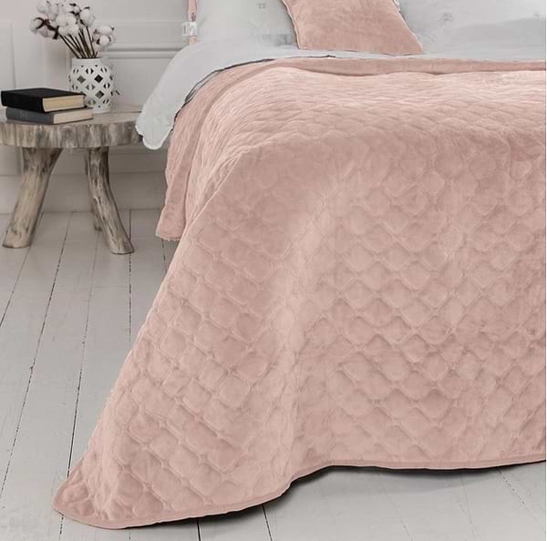 Фото - Покривало двоспальне ТЕП Velour 240х260 см 411 пудровий (4-00518_09021)