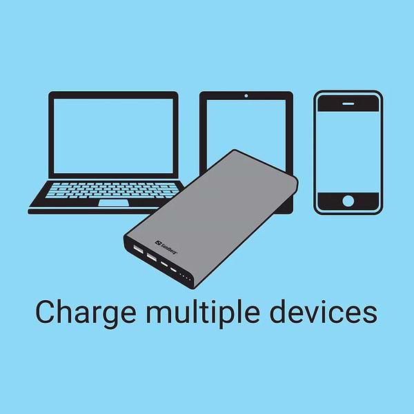 Фото - Батарея мобильная Sandberg PD 100W 5A 38400 mAh, 2хUSB Type-C OUT (420-63)