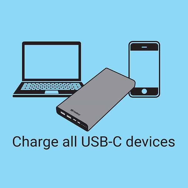 Фото - Батарея мобильная Sandberg PD 100W 5A 38400 mAh, 2хUSB Type-C OUT (420-63)