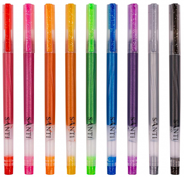 Фото - Набор ручек Santi Glitter 9 шт. (420471)