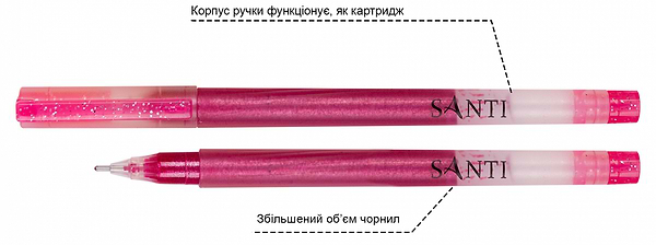 Фото - Набор ручек Santi Glitter 9 шт. (420471)