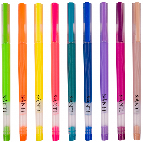 Фото - Набір ручок Santi Neon 9 шт. (420472)
