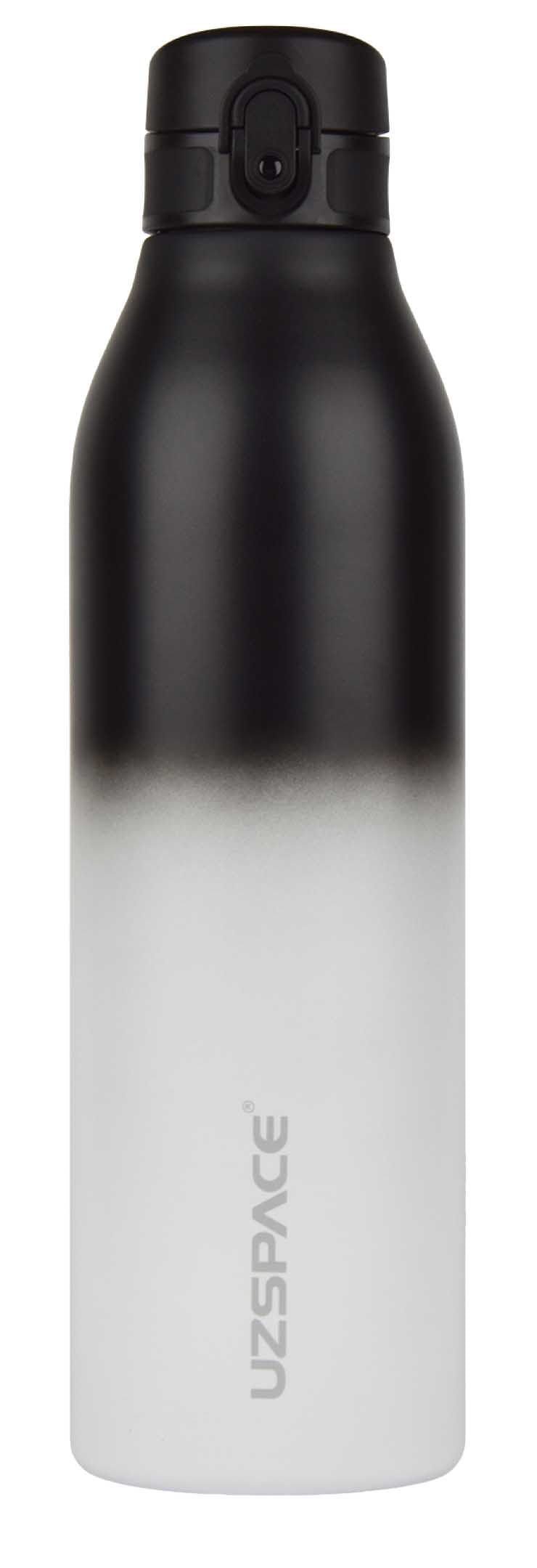 Термокружка UZspace 4203 Iron Gradient 600 мл Черная с белым - Фото 1