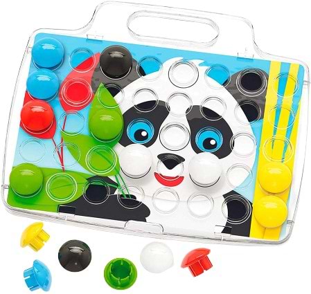 Мозаїка для малюків Quercetti (Великі фішки (33 мм, 40 шт.) + Дошка) (4206-Q)