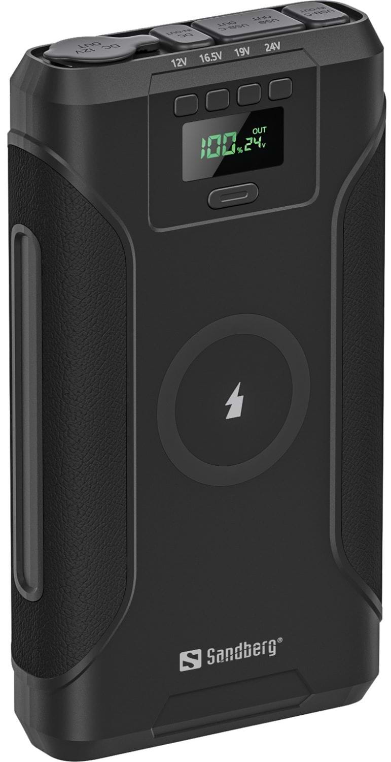 Батарея мобильная Sandberg Survivor 76800mAh DC91W PD100W,2xUSB-С+USB-A18W,Cigar Lighter120W (421-15)
