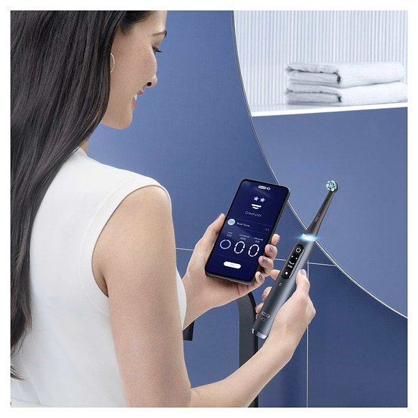 Фото - Зубна щітка електрична Oral-B Braun iO Series 9 Duo iOM9d.2J2.2AD типу 3758 + додаткова ручка Black