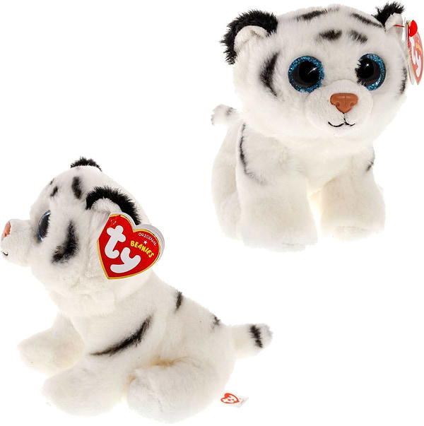 Фото - Мягкая игрушка глазастик TY Beanie Babies Белый тигрёнок ''Tundra'' 15см (42106)