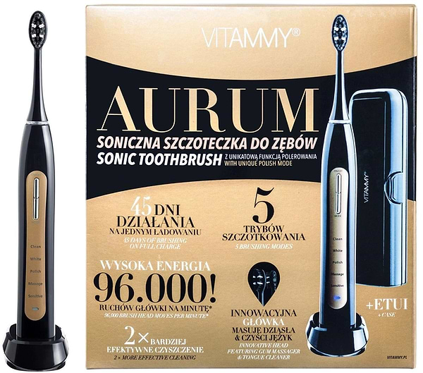 Фото - Зубная щетка электрическая Vitammy Aurum Black