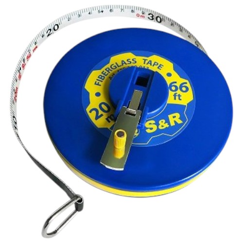 Рулетка S&R Fiberglass Tape 20 м x 13 мм (422920013)