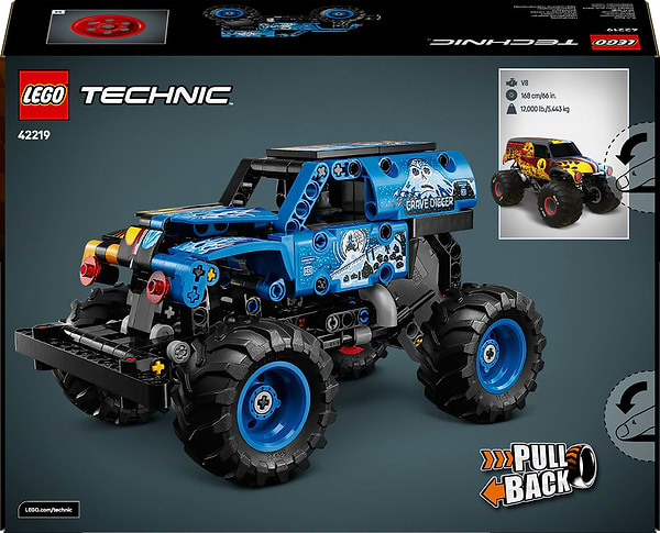 Фото - Конструктор LEGO Technic Monster Jam™ Grave Digger™ Вогонь і лід (42219)