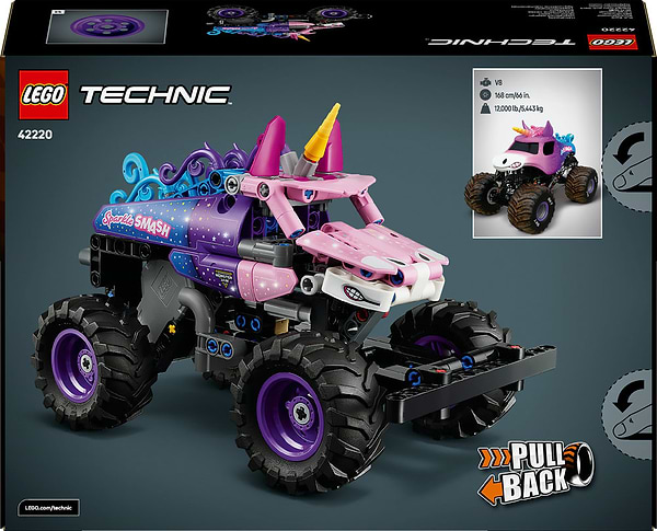 Фото - Конструктор LEGO  Technic Monster Jam™ Sparkle Smash™ із функцією «Pull-Back» (42220)