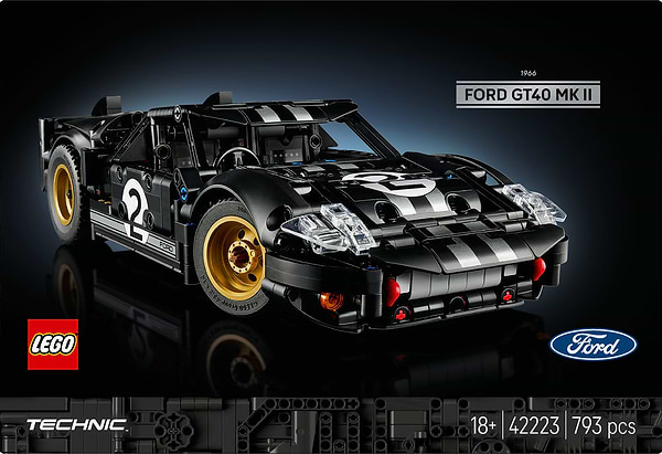 Фото - Конструктор LEGO  Technic Автомобіль для перегонів Ford GT40 MKII 1966 року (42223)