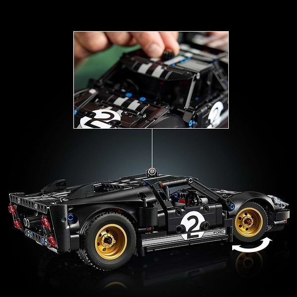 Фото - Конструктор LEGO  Technic Автомобіль для перегонів Ford GT40 MKII 1966 року (42223)