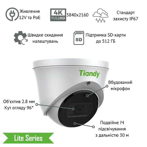 Фото - IP-камера Tiandy TC-C38XS