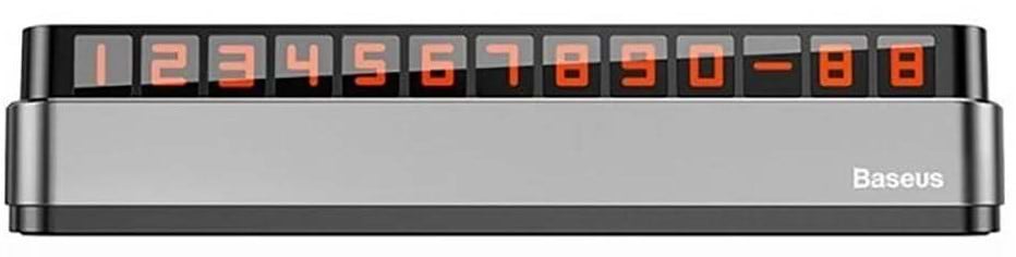 Паркувальна карта Baseus Moonlight Box Series Temporary Parking Number Plate Grey (ACNUM-B0G)