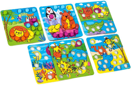 Фото - Дерев'яна мозаїка Vladi Toys Зоопарк (ZB2002-02)