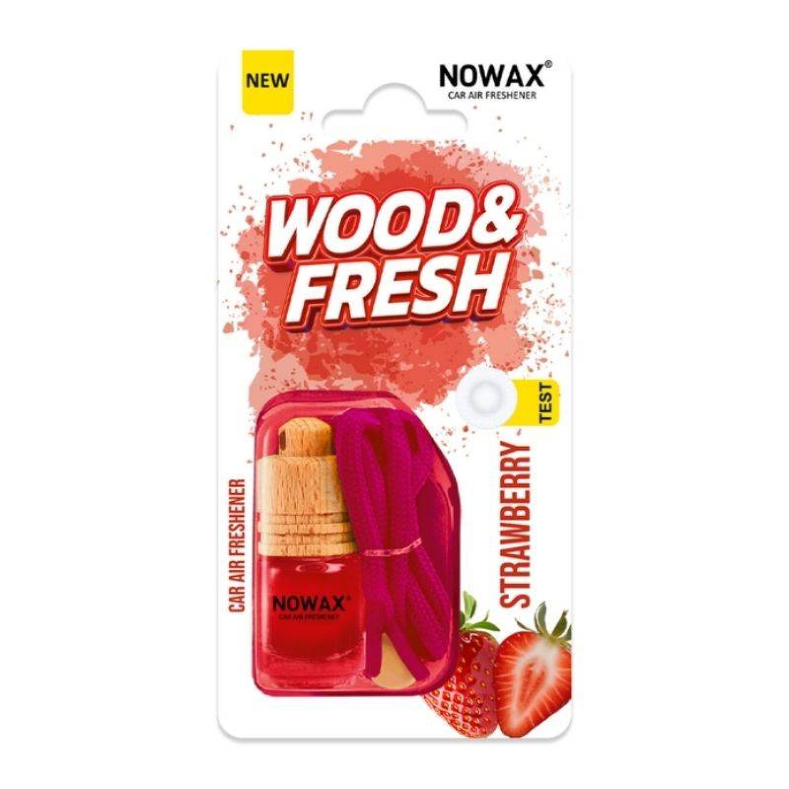 Ароматизатор для авто NOWAX WOOD&FRESH - Strawberry (NX92105)