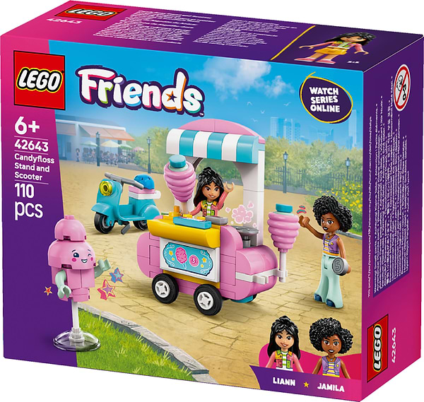 Фото - Конструктор LEGO Friends Ятка із солодкою ватою та скутер (42643)