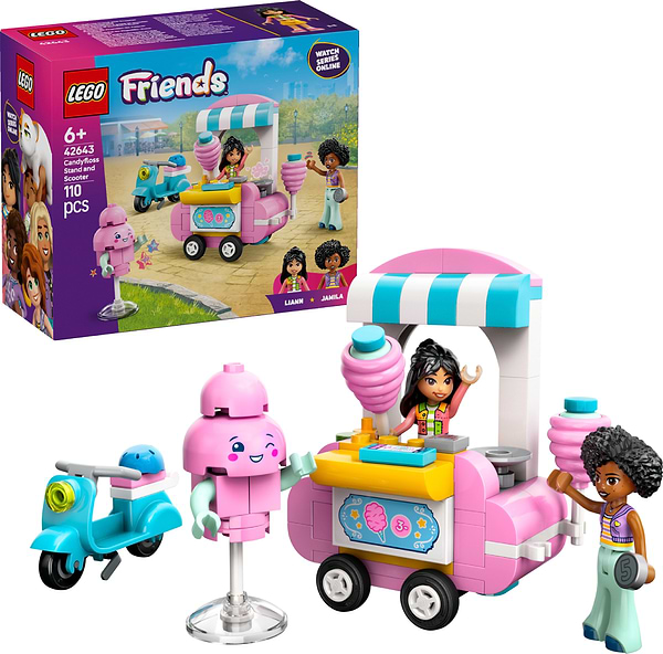 Фото - Конструктор LEGO Friends Ятка із солодкою ватою та скутер (42643)