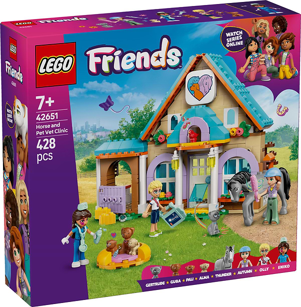 Фото - Конструктор LEGO Friends Ветеринарна клініка для коней і домашніх улюбленців (42651)